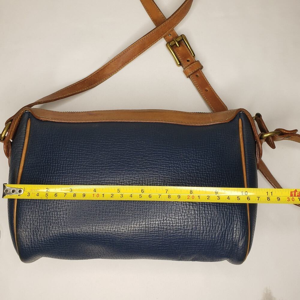 Vintage COACH Italy Blue Tan Pebbled Leather Crossbody Purse Shoulder Bag - Picture 16 of 16